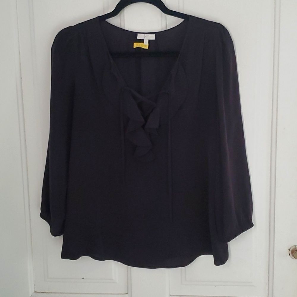 Joie Black Silk Poet's Blouse